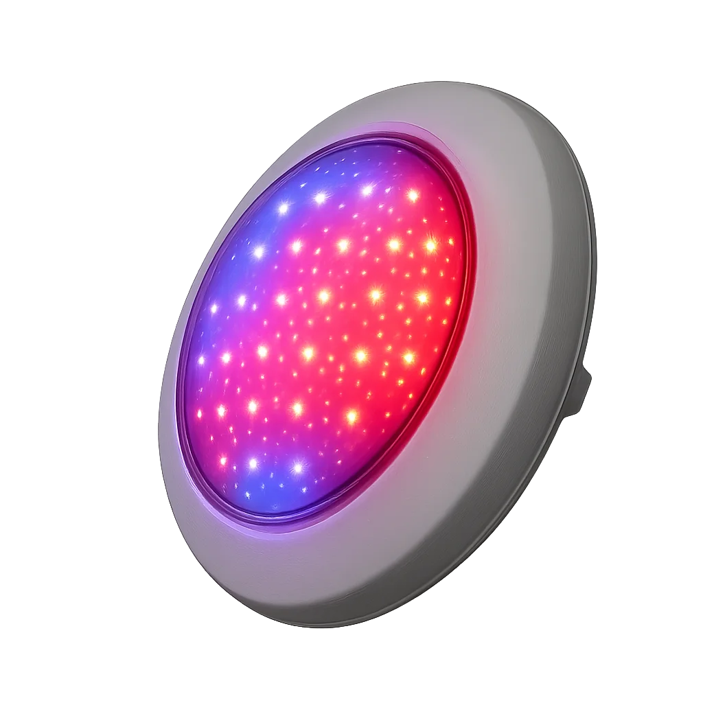 Iluminación LED RGB en piscina