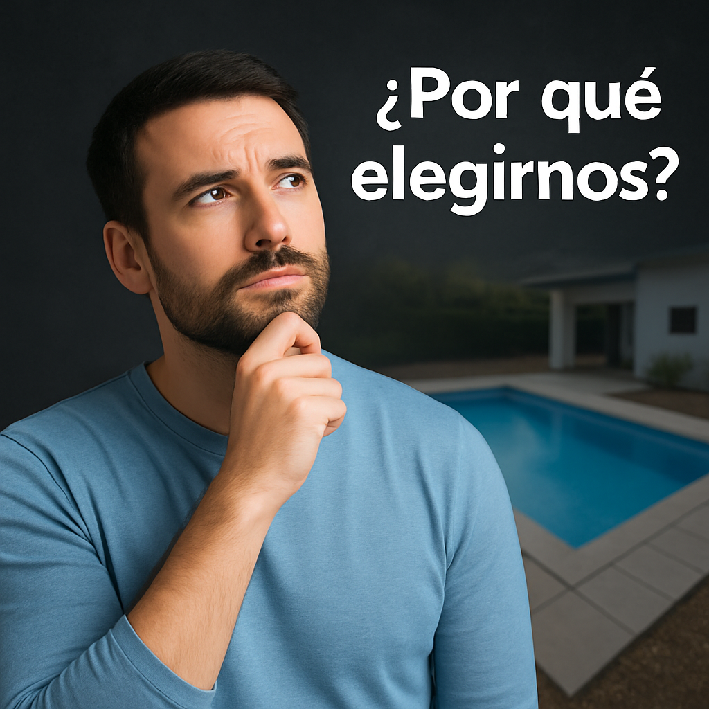 Equipo profesional de Aquimpool trabajando en una piscina